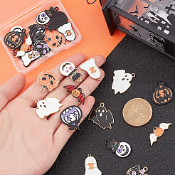 24шт 6 стиля 2 цвета подвески из сплава с эмалью&nbsp;ENAM-PH0001-75