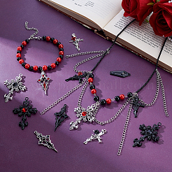 28 шт. 14 стиля подвески из сплава в тибетском стиле FIND-GA0006-71