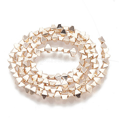 Гальванизировать немагнитных синтетический гематит бисер пряди&nbsp;G-N0322-17RG