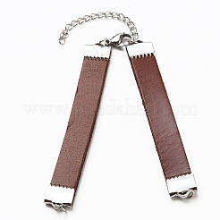 Натуральной кожи делает шнур браслет&nbsp;AJEW-JB00789