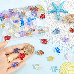 100шт 2 стиля прозрачные стеклянные бусины GLAA-SC0002-48