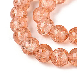 Окрашенного распылением треск стеклянные бусы нити CCG-Q001-8mm-05