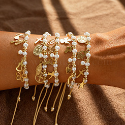 6шт. браслеты с подвесками из нержавеющей стали 304&nbsp;BA2405-1