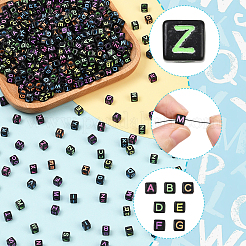 1000 шт. Непрозрачные акриловые бусины&nbsp;MACR-SC0002-43B