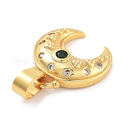 Подвески с лунной тематикой из латуни с микропаве из кубического циркония&nbsp;KK-Z071-52G-05
