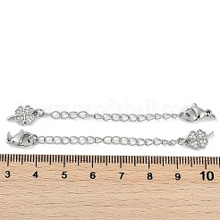 Латунные микро-паве кубические цирконии заканчиваются цепочками KK-U043-04P