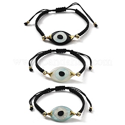 Браслеты из акриловых звеньев от сглаза BJEW-U027-01G