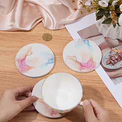 3 шт. фарфоровые подставки под чашки&nbsp;PORC-DJ0001-01D