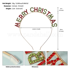 Рождественские тематические сплавы стразы ободки для волос для женщин девочек&nbsp;PW-WG47751-01