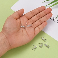 Серьги-пусеты из серебра 925 пробы с родиевым покрытием&nbsp;STER-F048-34P