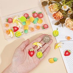 36 шт. 6 подвески из непрозрачной смолы в виде фруктов RESI-SC0003-36