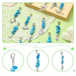 30 шт. 15 стиля подвеска из сплава на тему океана&nbsp;HJEW-CJ00038