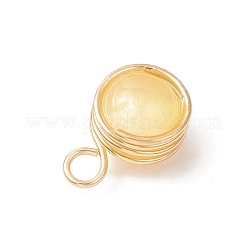 Круглые подвески из окрашенной натуральной селенитовой медной проволоки PALLOY-JF03770-01