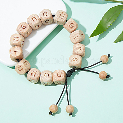 Природных шарики древесины WOOD-WH0112-73B