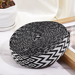 Плоская полипропиленовая лента с двусторонним ромбическим принтом длиной 10 ярд. OCOR-WH0046-88