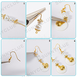 Набор для самостоятельного изготовления подвесных сережек из натуральных и синтетических смешанных драгоценных камней&nbsp;DIY-SC0024-34