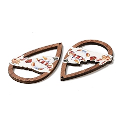 Большие деревянные подвески с рождественским принтом на одно лицо WOOD-D025-16