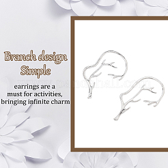 4 шт. 4-х стильные серьги-каффы из сплава рогов оленя EJEW-AN0001-30