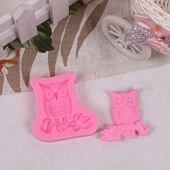 Милая сова дизайн diy пищевой силиконовые Молды&nbsp;AJEW-L054-24