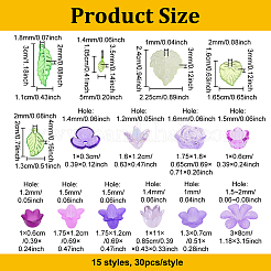 450шт 15 стиля прозрачные акриловые подвески&nbsp;TACR-NB0001-35