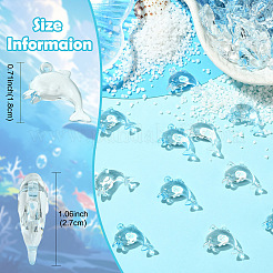 50шт 2 цвета прозрачные акриловые подвески&nbsp;MACR-YW0004-33