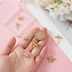 8шт 4 стиля латунные микропаве прозрачные кубические подвески из циркония&nbsp;KK-UN0003-64