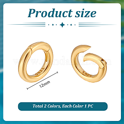 2 шт. 2 цвета 925 кольца-пружинки из стерлингового серебра FIND-PH0022-62