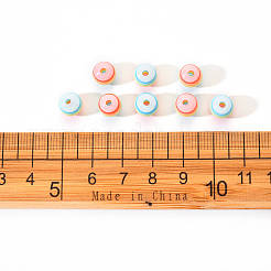 50 шт. Прозрачные бусины из смолы в полоску&nbsp;RESI-YW0001-02D