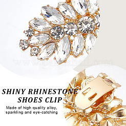 2шт украшения для обуви из сплава со стразами&nbsp;FIND-CP0002-21