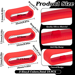 18 шт. 18 стиля силиконовых сменных ремешков для часов FIND-DR0001-82