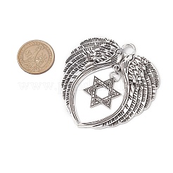 6 шт. 6 стиля крыла тибетский стиль сплав большие подвески HJEW-JM02311