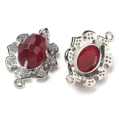 Натуральные смешанные камни ограненные овальные подвески-соединители&nbsp;G-G181-06P