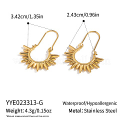 Винтажные серьги-кольца в европейском стиле из нержавеющей стали 304.&nbsp;KG5327-1