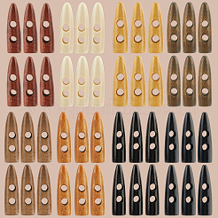 64 шт. 8-х цветные деревянные пуговицы с 2 отверстиями&nbsp;WOOD-GF0002-35B