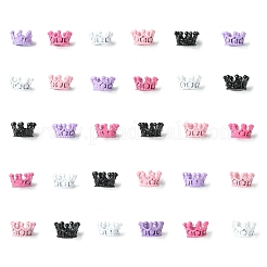 30 шт. Европейские бусины в форме короны из сплава 5 цветов&nbsp;FIND-YW0011-91