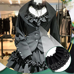 5 ярд хлопковых кружевных лент с цветочной вышивкой OCOR-MA0001-29B