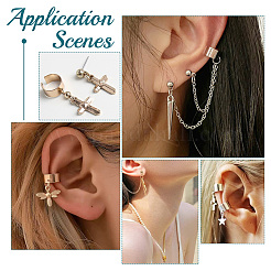 50 шт. латунная фурнитура для ушей&nbsp;KK-PH0005-41