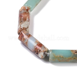 Синтетические бусины пряди аква терра яшма G-P529-A01-01