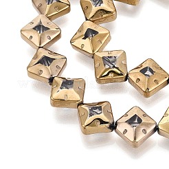 Стеклянные бусины с гальваническим покрытием &nbsp;EGLA-T021-24B