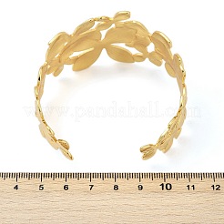 Браслеты-манжеты из нержавеющей стали 304 для женщин BJEW-Z097-08G