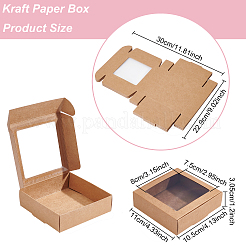 Квадратная складная креативная картонная коробка&nbsp;LS-CON-WH0086-15B