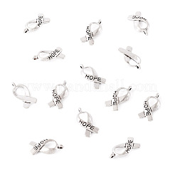 Сплавочные подвески ленты символа борьбы против рака молочной железы со словом 