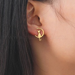 Серьги-гвоздики из нержавеющей стали 304 для женщин&nbsp;EJEW-F320-03G