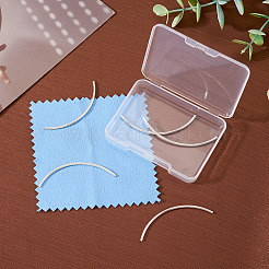 5 шт. 925 изогнутые трубчатые бусины из стерлингового серебра&nbsp;STER-TA0001-52