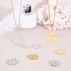 8 шт. подвески из нержавеющей стали 201 двух цветов&nbsp;STAS-DC0006-99