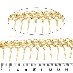 Цепи овальные звенья из латуни с текстурой в один ряд CHC-L053-01G-04