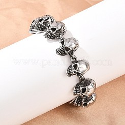 Браслеты-цепочки из нержавеющей стали 304 на Хэллоуин BJEW-D379-20C-AS