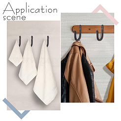 Железные настенные вешалки для одежды&nbsp;AJEW-WH20072-64B