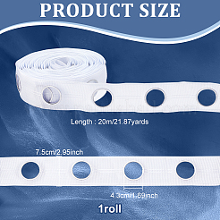 Полипропиленовая шторная лента на крючок&nbsp;DIY-WH0569-65