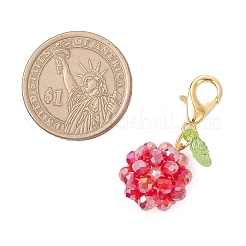 10 шт. стеклянные подвесные украшения в виде фруктов&nbsp;HJEW-MZ00339